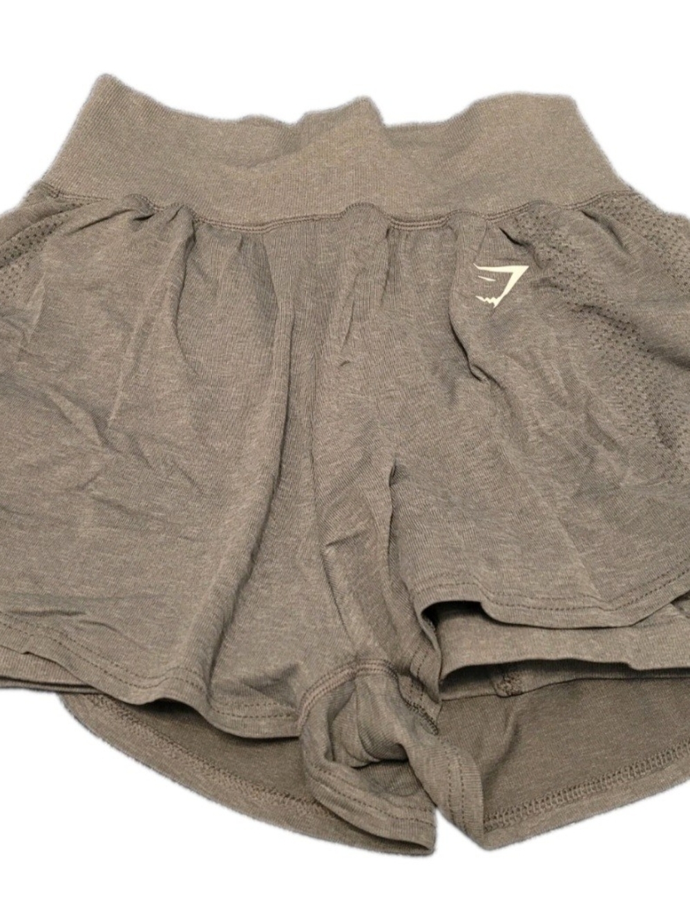 Gymshark Women’s Medium Gray 2 in 1 Running Training Shorts Ventilated Athletic